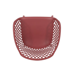 English Elm Christopher Knight Home® - POPPY Weather-Resistant Outdoor Dining Chair with Diamond Mesh Design, Sturdy Polypropylene Comfort Red 24 L x 23.5 W x 22.4 H 69069.00RED