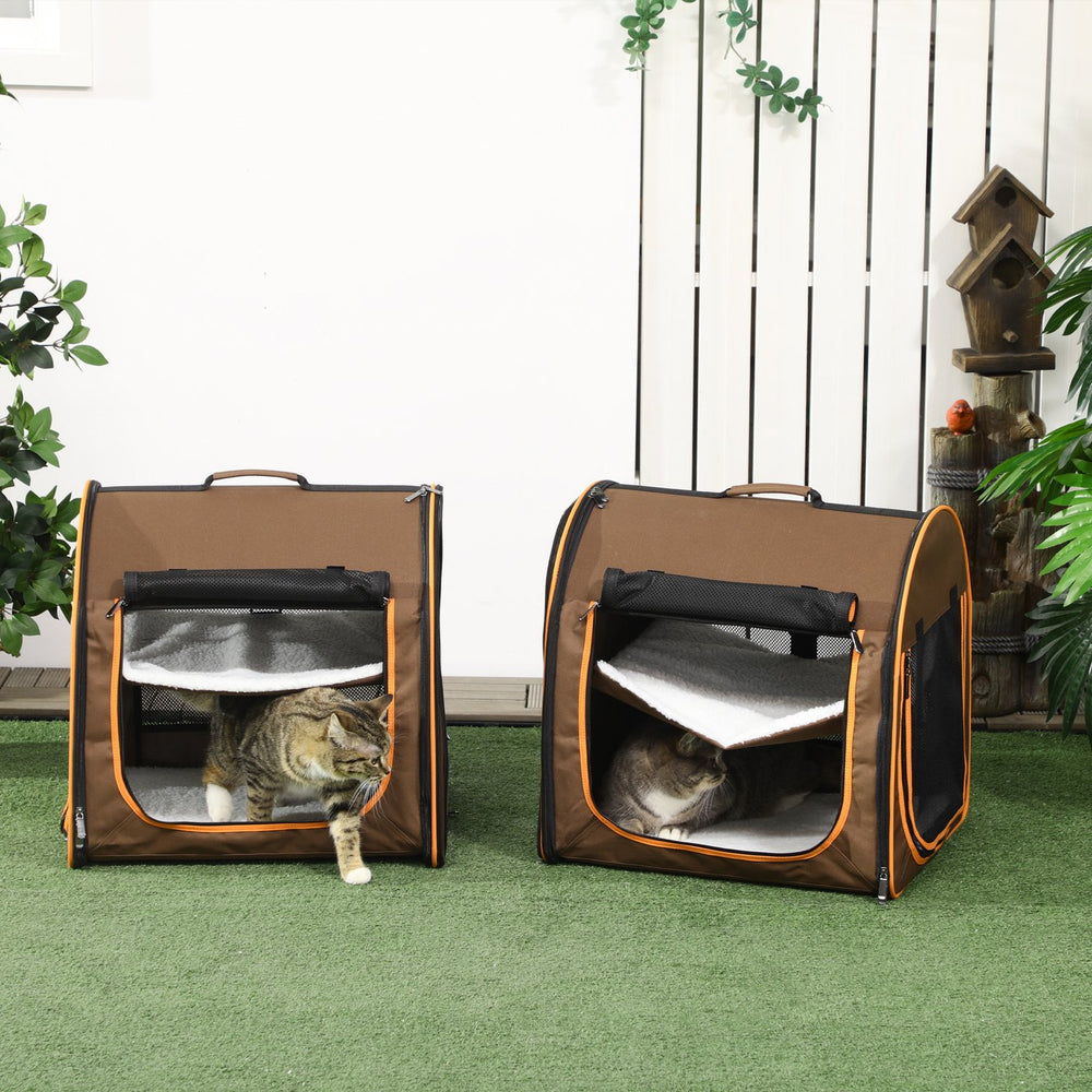 English Elm PawHut Elevated Cooling Dog Cot 36" x 30" Lightweight Breathable Mesh Bed, 7" Raised Comfort for Pets Brown W2225P173811