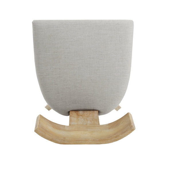 English Elm Christopher Knight Home® - DINING Fabric Upholstered Side Chairs Set of 2 with Curved Slat-Back, Rubberwood Frame, Plush Comfort Linen 74605.00PEBLN