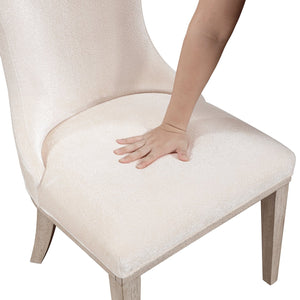 English Elm Traditional Light Gray Side Chairs Set of 2 — Upholstered Foam Cushion Dining Chairs, Sturdy Wood Frame, Classic Comfort B011P359656