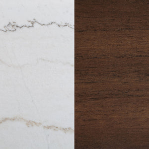 English Elm Tremont Genuine Marble Top Trestle Counter Height Dining Table Seats Six B062S01392