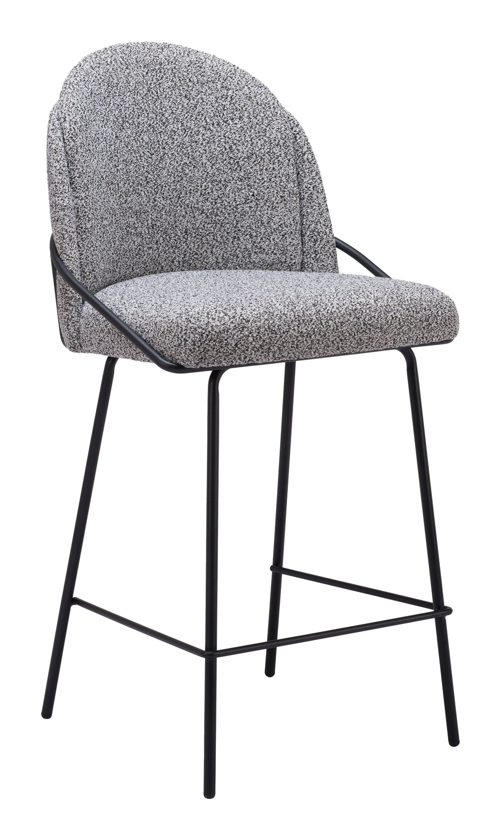 Zuo Modern Jambi Counter Stool Set Of 2 - Luxurious Teddy Fabric With Modern Glamour For Stylish Interiors Multicolor 100% Polyester,Plywood,Steel 109966-zuo-modern