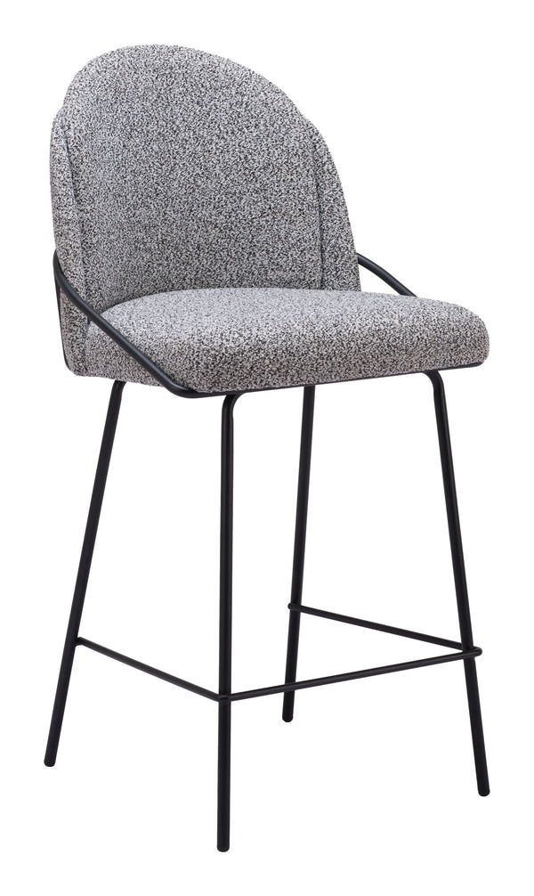 Zuo Modern Jambi Counter Stool Set Of 2 - Luxurious Teddy Fabric With Modern Glamour For Stylish Interiors Multicolor 100% Polyester,Plywood,Steel 109966-zuo-modern