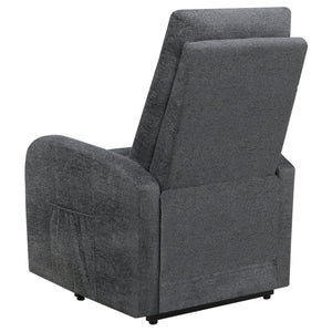 English Elm Lyle Charcoal Power Lift Massage Chair with Heat, USB Remote, Gel Memory Foam & Dual Storage Pockets B062P333409