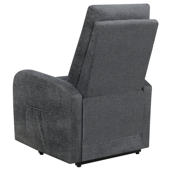 English Elm Lyle Charcoal Power Lift Massage Chair with Heat, USB Remote, Gel Memory Foam & Dual Storage Pockets B062P333409