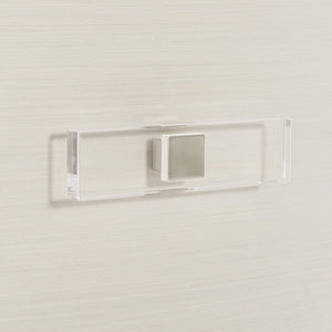 Bernhardt Bernhardt Axiom Oval Nightstand Modern Sculptural Bedside Table With Curved Front, Acrylic Hardware, 36"W X 21"D X 30"H 381213