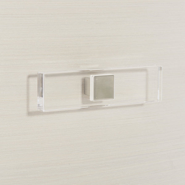 Bernhardt Bernhardt Axiom Oval Nightstand Modern Sculptural Bedside Table With Curved Front, Acrylic Hardware, 36"W X 21"D X 30"H 381213