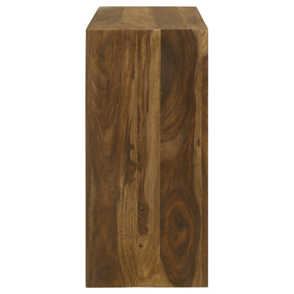 English Elm Santana Auburn Solid Wood Console Table 46"W x 30"H Rustic Modern Entryway Table with Natural Grain Finish B062P378351