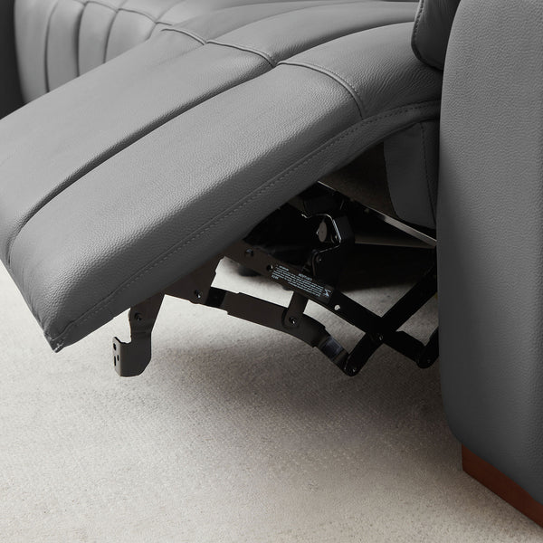 English Elm 4 Seats L-Shaped Reclining Sofa - Modern Electric Leather Couch With Usb Port & Headrests For Comfort W2582S00152