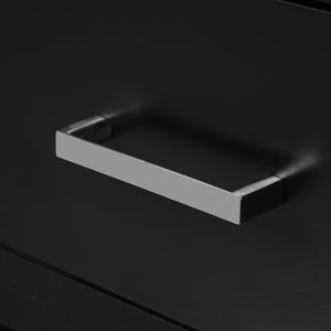 English Elm 48-Inch Modern Bathroom Vanity with Dual Ceramic Sinks, Ample Soft-Close Storage and Stylish Design Black N729P000009B