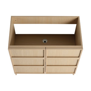 English Elm 36" Freestanding Bathroom Vanity Plywood Base Soft-close Doors Dune Oak Finish W999P392894