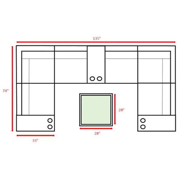 English Elm Fully Assembled Rattan Wicker 4-Person Outdoor Seating Set With Cushions & Glass Top Tables B120S00168