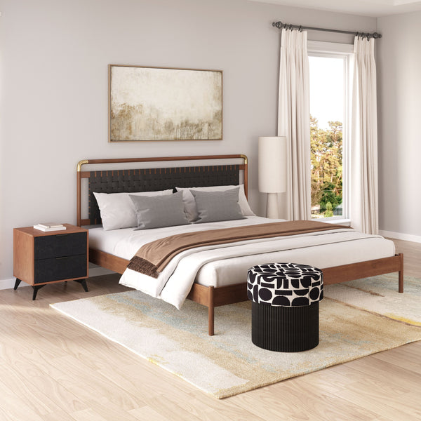 Zuo Modern Netz Queen Bed – Modern Chic Design With High-quality Materials For Stylish Home Décor Solutions Multicolor 100% Polyurethane,Rubberwood,Mdf,Plywood 110667-zuo-modern