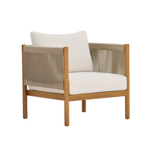 English Elm Outdoor Acacia Wood Club Chairs Set of 2 with Woven Rope Panels Resort Style N768P381012L_2