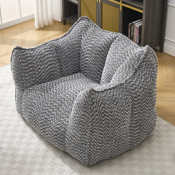 English Elm Sofa plush beanbag chair with superfiber cover and resilient foam filling for ultimate home comfort and relaxation Grey W1996P252268