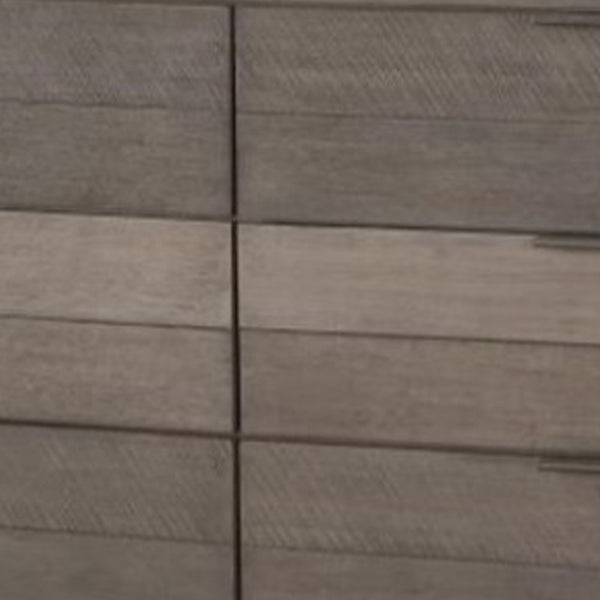 English Elm Contemporary Solid Wood Six Drawer Dresser with Hairpin Legs for Bedroom Storage B056P417104