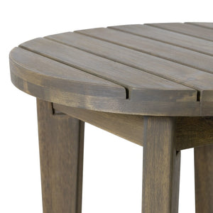 English Elm Outdoor Acacia Hardwood 3 Piece Patio Set with Woven Rope Strap Lounge Chairs 70913.00BLK2-62266.00GRY