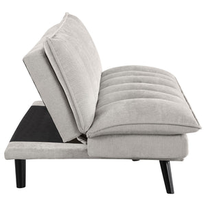 English Elm Fullerton Velvet Channel Tufted Convertible Sleeper Sofa with Splayed Legs for Studio Spaces B062P447777
