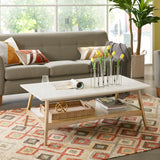 Madison Park Parker Mid-Century Coffee Table MP120-1063 Off-White/Natural