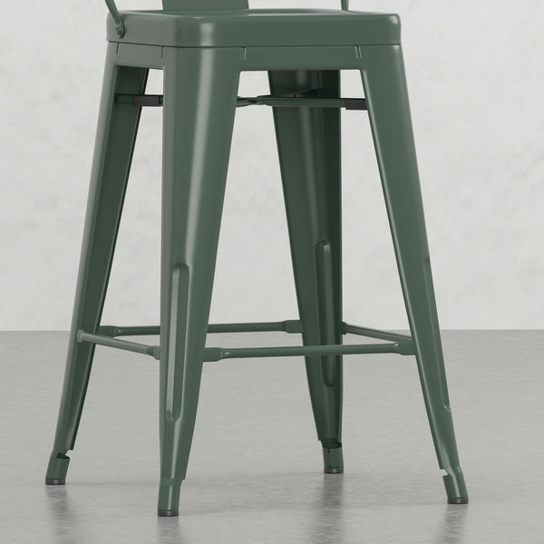 English Elm Keeley 24-Inch Metal Counter Height Stools Set Of 2 - Stylish, Durable, And Comfortable Seating Options B2732P253616