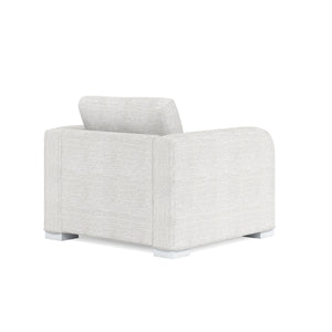 A.R.T. Furniture Rothko Lounge Chair: Contemporary Driftwood Design With Soft Porcelain Upholstery And Comfort Support White Rubberwood Solids,Foam,Fabric,Metal 529503-5517