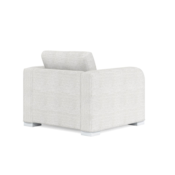 A.R.T. Furniture Rothko Lounge Chair: Contemporary Driftwood Design With Soft Porcelain Upholstery And Comfort Support White Rubberwood Solids,Foam,Fabric,Metal 529503-5517