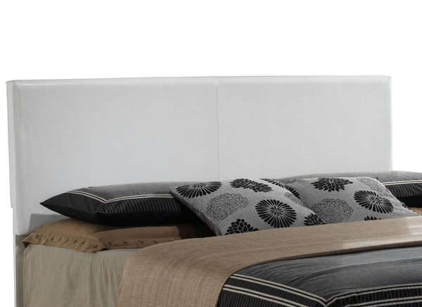 English Elm Elegant Velvet Full Bed Frame with Sturdy Support, Transitional Design, Easy Assembly, Modern Appeal White 4 L x 33 W x 65 H B078108090