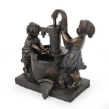 Christopher Knight Home® - Noble House - Schramling Outdoor Children At Water Pump Fountain, Dark Brown