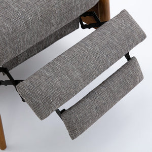 English Elm Tustin Wood Arm Push Back Recliner with Stain-Resistant Performance Fabric and Chestnut Legs, Cozy Comfort Gray B050P281019