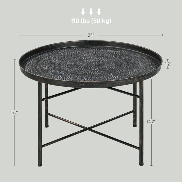 English Elm HOMCOM Elegant 2-Tier Console Table with Lower Shelf and X Frame, Space-Saving Entryway Accent Table Pewter W2225P217439