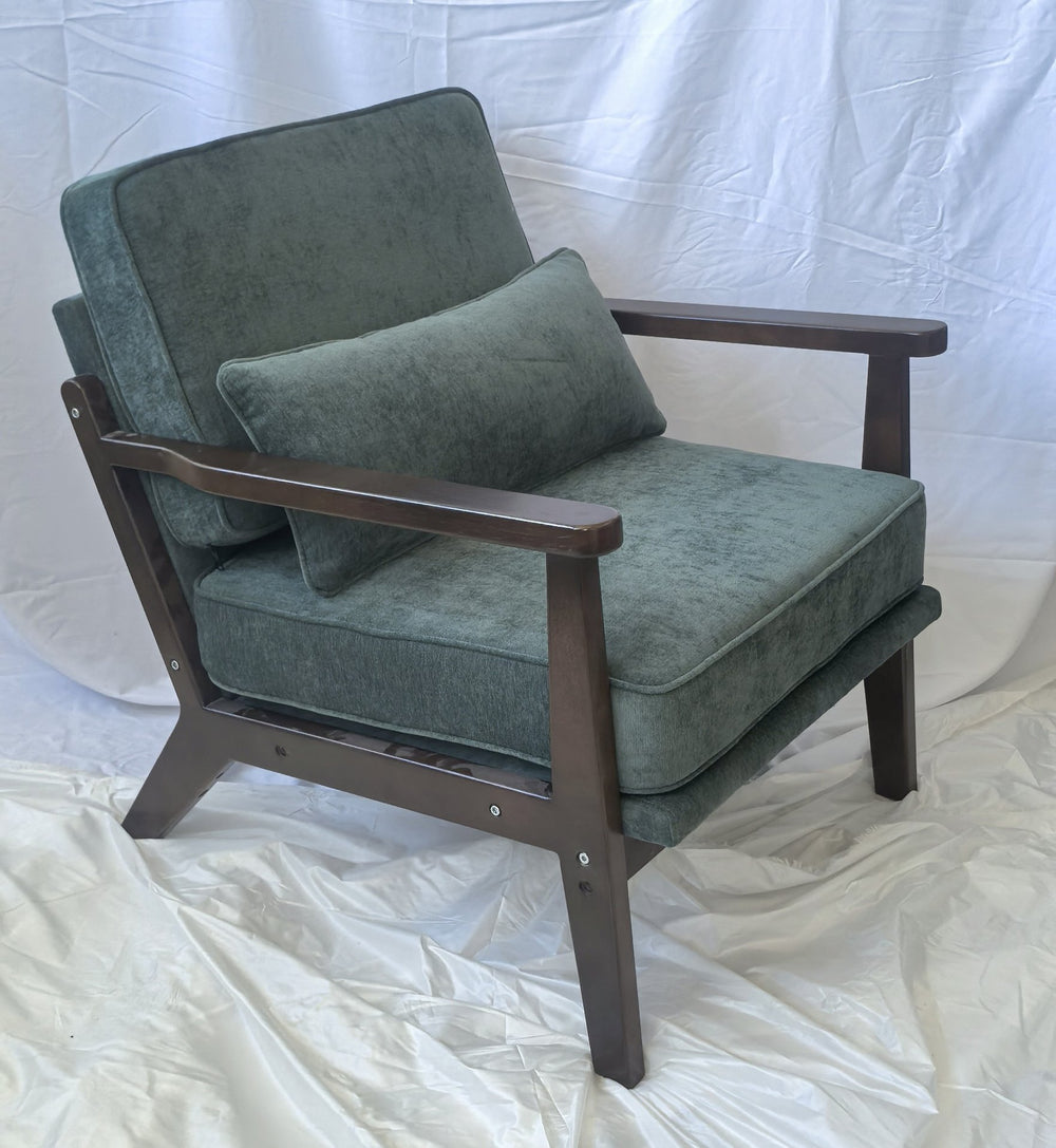 English Elm Mid-Century Modern Accent Chair – Vintage Luxury Design For Living Room & Bedroom Comfort And Style W1893P396355