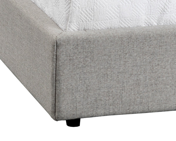 Sunpan Emmit Upholstered Bed with Modern Channel Tufting – No Box Spring Needed for Ultimate Comfort King