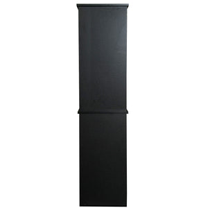 English Elm Laundry Cabinet Freestanding White Melamine with Tilt Out Hamper and Open Shelving W331S00202