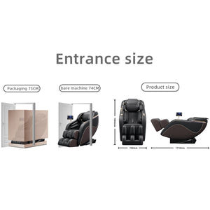 English Elm "Luxury Luxury 3D Zero Gravity Massage Chair with Mechanical Hand, SL-Track, Heated Back & Calves, Shiatsu, Bluetooth Speakers and Smart LCD Control for Home & Office Comfort W3327P296152