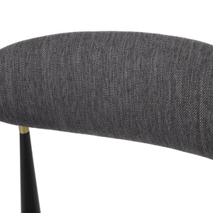 English Elm Christopher Knight Home® - Counter Stools Set Of 2 - Modern Charcoal Fabric With Black & Gold Iron Frames For Chic Dining N771P249370C