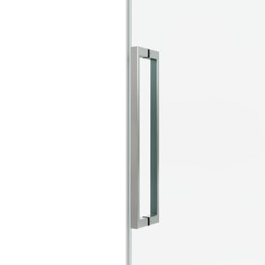 English Elm 60*76"Fixed Sliding Shower Door - Modern Frameless Design, 3/8" Tempered Glass, Stainless Steel Hardware T3177P320615