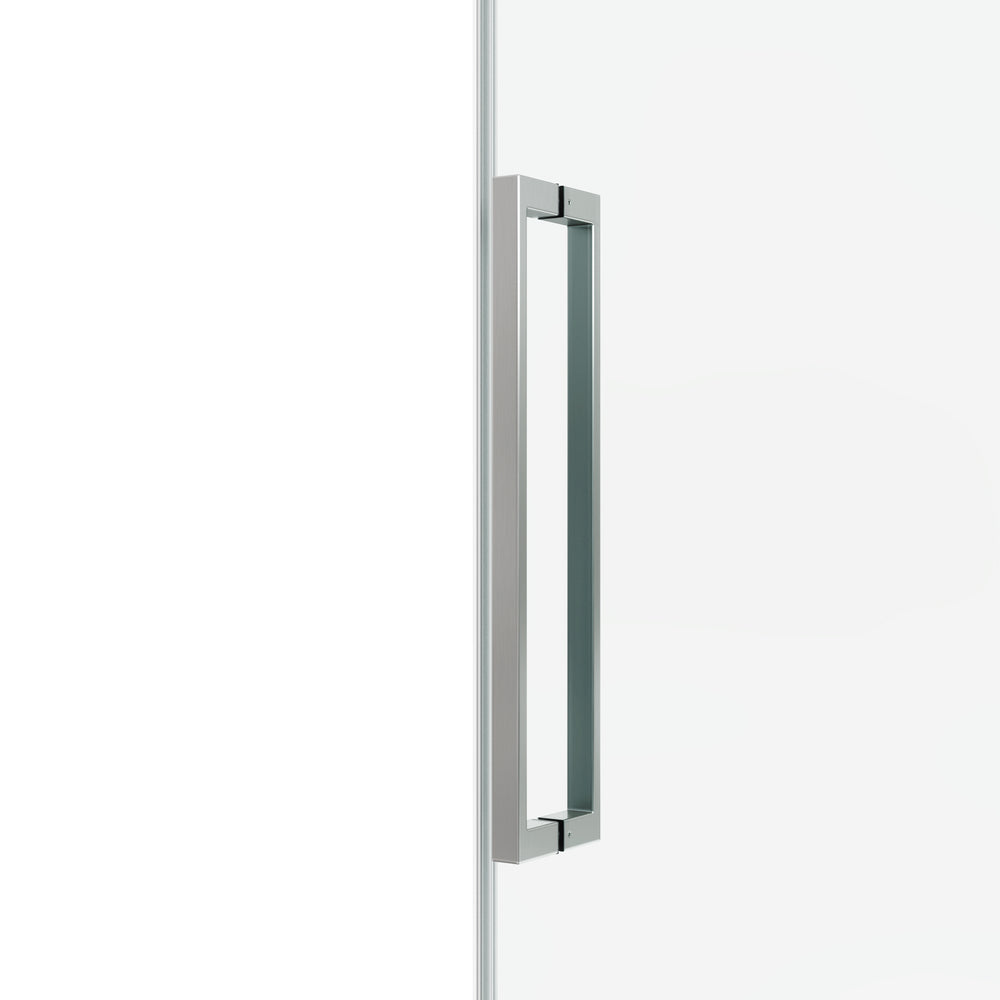 English Elm 60*66"Fixed 60*66" Fixed & Sliding Shower Door - Frameless Clear Tempered Glass With Rust-Resistant Hardware T3177P320611