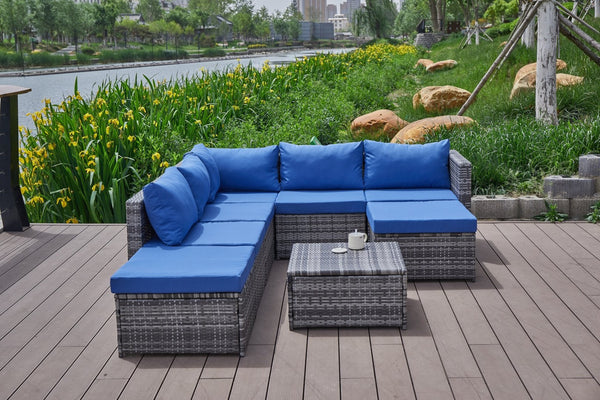 English Elm Patio Sofa With Plush Cushions - Weather-Resistant, Durable Outdoor Seating For Stylish Relaxation B205S00064-GIGA