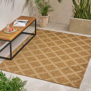 Christopher Knight Home® - Noble House - Muffley 5'3" X 7' Indoor/Outdoor Area Rug, Natural