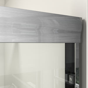 English Elm 44-48 in Semi-frameless Bypass Sliding Shower Door Tempered Glass Alcove Enclosure Brushed Nickel W1573P239434