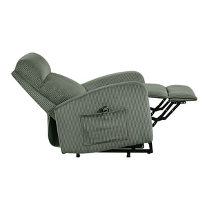 English Elm Contemporary Power Lift Chair Recliner with Plush Corduroy, Foam-Over-Coil Support & Side Pocket Green 31 L x 29 W x 24 H B011P395831