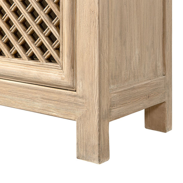 English Elm Arden Reclaimed Pine Sideboard with Lattice Doors Wide Dining Room Storage Buffet B2719P474440