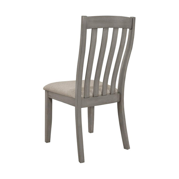 English Elm Set Of 2 Coastal Grey Dining Chairs - Ergonomic, Stylish Upholstered Seats For Modern Interiors B016P223162-GIGA