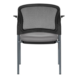 OSP Home Furnishings Progrid Mesh Back Stackable Chair with Titanium Frame for Conference Rooms Stratus 86710R-R103