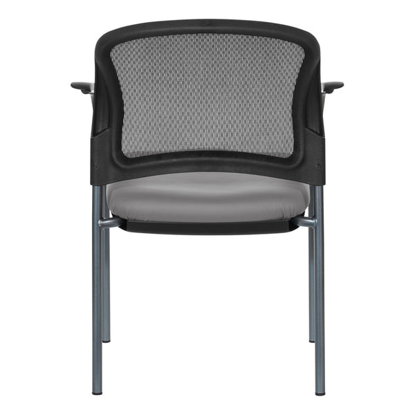 OSP Home Furnishings Progrid Mesh Back Stackable Chair with Titanium Frame for Conference Rooms Stratus 86710R-R103