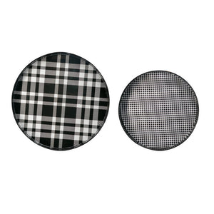 English Elm 2 Piece Nesting Round Trays Bold Plaid Print Mdf Home Organization Set B056P412607
