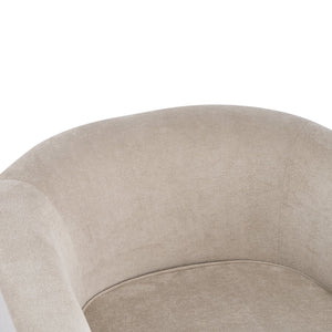 English Elm Swivel Club Chair Upholstered Rounded Seat with 360 Base for Living Room or Office N776P403612M