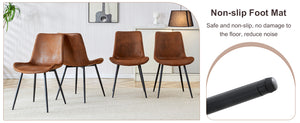 English Elm Expandable Dining Set Seats Eight with Walnut Base and Brown Tech Fabric Chairs W1151S04698