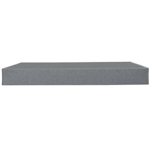 English Elm 9 in. Foldable Twin Mattress Foundation Base - 9in Portable Metal Frame, Non-Slip Linen Cover, Easy Setup B011P203029