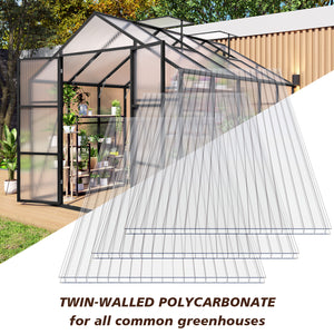 English Elm 4' 4ft Twin Wall Polycarbonate Panels Uv Blocking Insulated Greenhouse Roofing 10 Pack W3213P458677